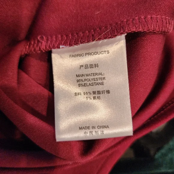 Women's M Burgundy Dress - Asymmetrical, Retro, Pencil Holiday, Party, Business - Picture 4 of 10